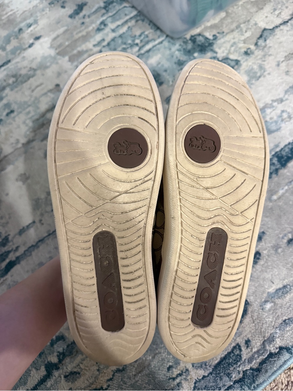 Coach Tan Signature Canvas Slip-On Sneakers - Picture 2 of 5